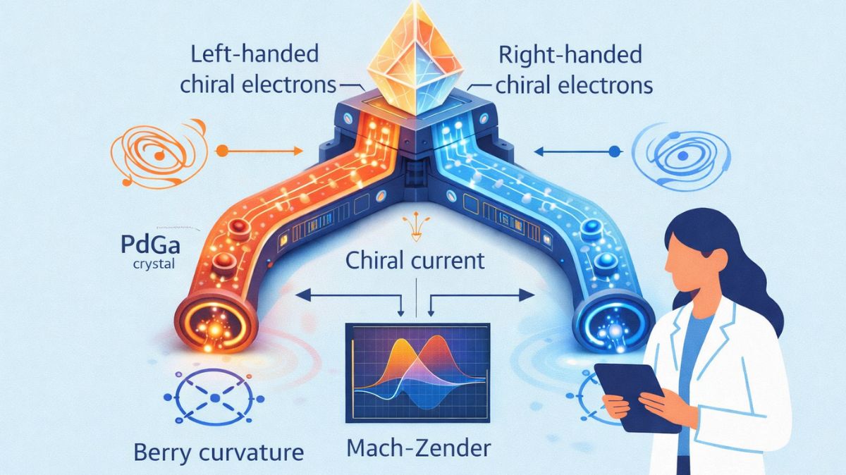 Quantum Geometry Enables Chiral Fermions Filtering in PdGa