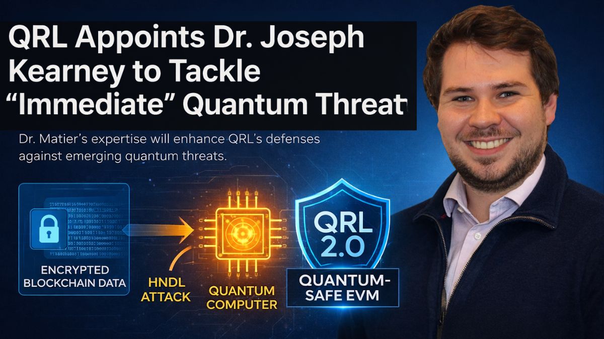 Dr. Joseph Kearney To Lead Quantum Resistant Ledger QRL 2.0