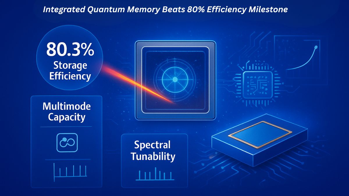 Integrated Quantum Memory Beats 80% Efficiency Milestone