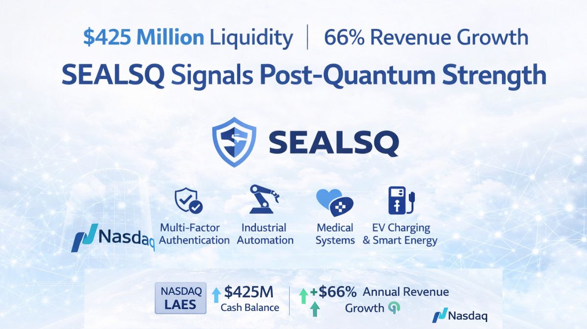 SEALSQ News today: Revenue Up 66% with $425M Liquidity