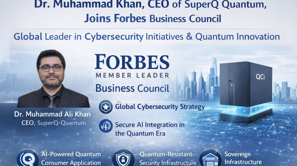 SuperQ CEO Dr Muhammad Ali Khan Joins Forbes Business Council