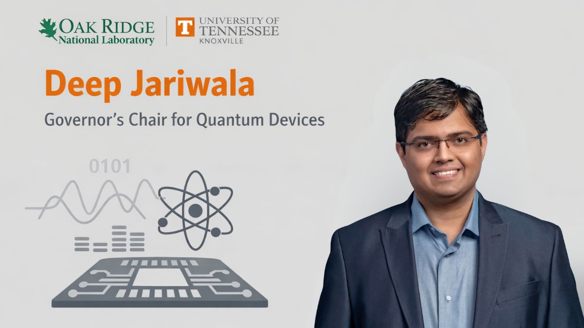 UT-ORNL Hire Deep Jariwala to Drive AI and Quantum Research