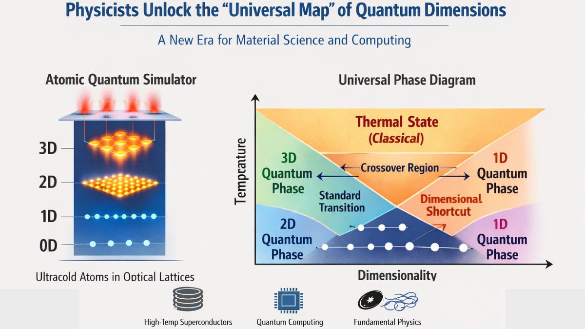 Universal Phase Diagram To Decode Quantum Dimensions